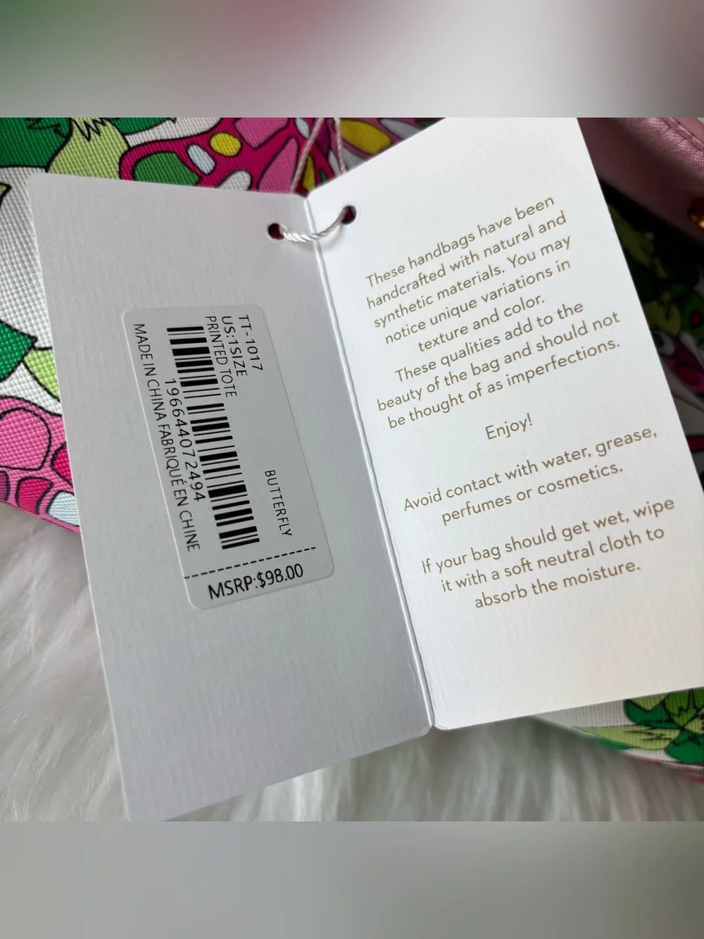 Trina Turk Women Clutch Purse in  “Butterfly” Print  Multicolored NWOT